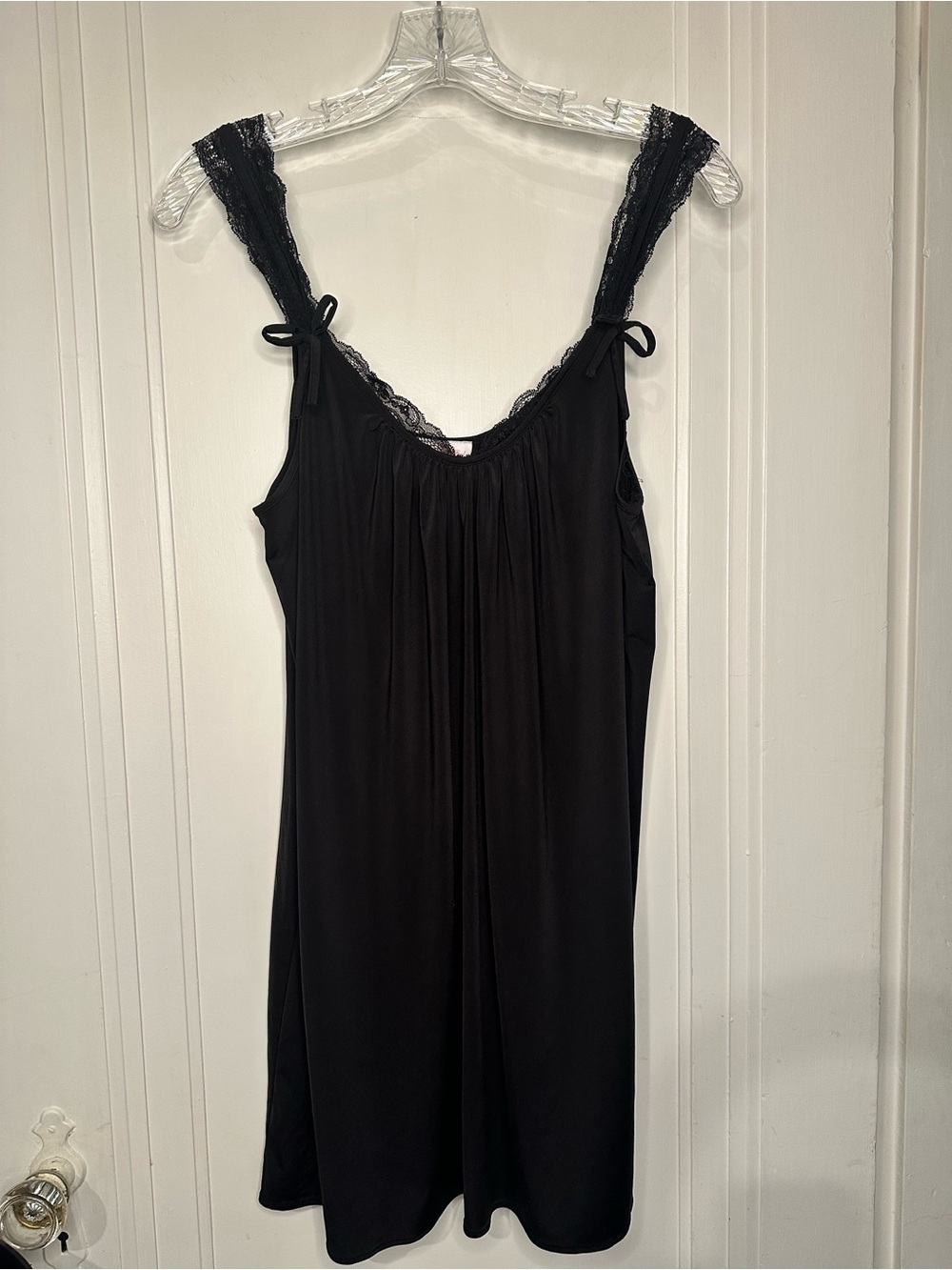Oscar de la Renta Pink Label medium black negligee - Picture 1 of 8